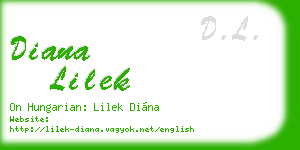 diana lilek business card